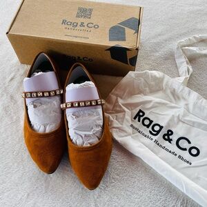 Rag & Co Tan Suede Ballet Flats